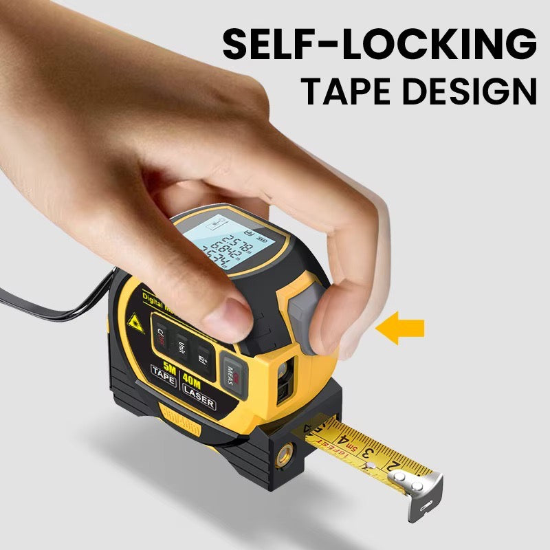 Nroro - 3-in-1 Laser Measuring Ruler, Measuring Tape, Laser Level