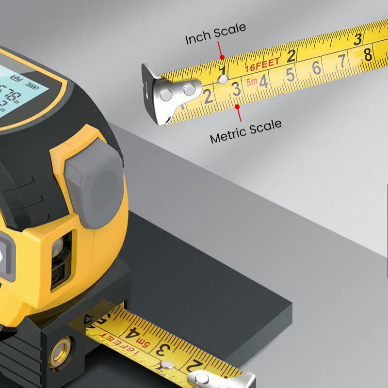 Nroro - 3-in-1 Laser Measuring Ruler, Measuring Tape, Laser Level